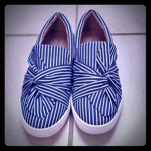 Torrid Striped Blue Slip on Sneakers